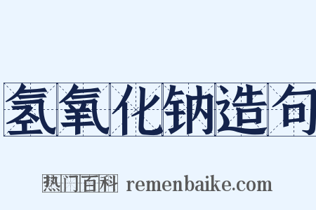 氢氧化钠造句是什么意思的图片